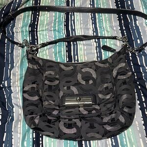 Coach Black and Gray Shoulder Bag